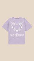 Футболка з принтом Los Angeles для дiвчинки LAWA P-GB02333 134 см Лавандовий shop (2000999229107)  Фото №1