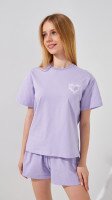 Футболка з принтом Los Angeles для дiвчинки LAWA P-GB02333 140 см Лавандовий shop (2000999229114)