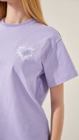 Футболка з принтом Los Angeles для дiвчинки LAWA P-GB02333 134 см Лавандовий shop (2000999229107)  Фото №1