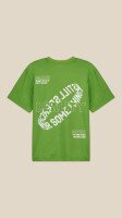 Футболка з принтом Reality для хлопчика LAWA P-BB02315 146 см Оливковий shop (2000999200021)  Фото №1