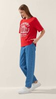 Футболка з принтом Strawberry жіноча  LAWA P-WB02392 XS Червоний shop (2000999215278)  Фото №2