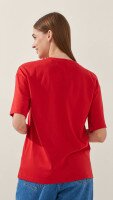Футболка з принтом Strawberry жіноча  LAWA P-WB02392 XS Червоний shop (2000999215278)  Фото №3