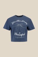 Футболка з принтом YoU are pretty жіноча  LAWA P-WB02395 M Синій shop (2000999173486)