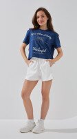Футболка з принтом YoU are pretty жіноча  LAWA P-WB02395 XS Синій shop (2000999173462)  Фото №0