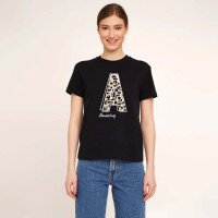 Футболка з принтом жіноча LAWA P-WB02388 S Чорний shop (2000991069824)