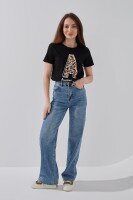 Футболка з принтом жіноча LAWA P-WB02388 XS Чорний shop (2000991069817)  Фото №0