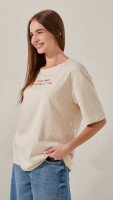 Футболка з принтом жіноча LAWA P-WB02391 L Бежевий shop (2000999228759)  Фото №1