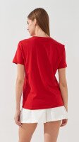 Футболка з принтом жіноча LAWA P-WB02396 XS Червоний shop (2000999189487)  Фото №3