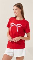 Футболка з принтом жіноча LAWA P-WB02396 L Червоний shop (2000999189517)