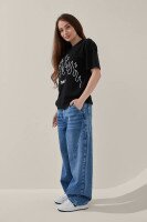 Футболка з принтом жіноча LAWA P-WB02397 XS Чорний shop (2000999138881)  Фото №2