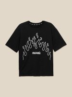 Футболка з принтом жіноча LAWA P-WB02397 XS Чорний shop (2000999138881)