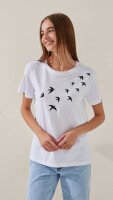 Футболка з принтом жіноча LAWA P-WB02402 S Білий shop (2000999228674)