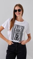 Футболка з принтом жіноча LAWA P-WB02403 XS Білий shop (2000999228605)