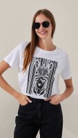 Футболка з принтом жіноча LAWA P-WB02403 S Білий shop (2000999228612)  Фото №1