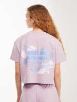 Футболка з принтом жіноча LAWA P-WB02417 XS Ліловий shop (2000999638183)  Фото №2