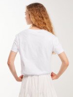Футболка з принтом жіноча LAWA P-WB02420 XS Білий shop (2000999618215)  Фото №2
