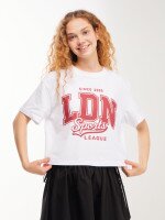 Футболка з принтом жіноча  LAWA P-WB02421 XS  Білий shop (2000999615900)