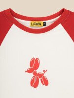 Футболка з принтом жіноча LAWA P-WB02425 L Молочно-червоний shop (2000999641824)  Фото №0