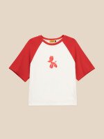 Футболка з принтом жіноча LAWA P-WB02425 L Молочно-червоний shop (2000999641824)
