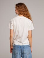 Футболка з принтом жіноча LAWA P-WB02428 XS Молочний shop (2000999667183)  Фото №1