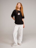Футболка з принтом жіноча LAWA P-WB02429 XS Чорний shop (2000999651731)  Фото №0