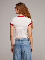 Футболка з принтом жіноча LAWA P-WT02316 XL Молочно-червоний shop (2000999667275)  Фото №1