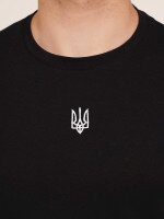 Футболка з принтом чоловіча Герб білий LAWA E-MB02307 L Чорний shop (2000990242709)  Фото №0
