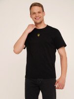 Футболка з принтом чоловіча Герб золотий LAWA E-MB02307 2XL Чорний shop (2000990242785)