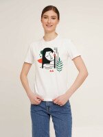 Футболка з принтом жіноча LAWA P-WB02360 XL Білий shop (2000990588821)