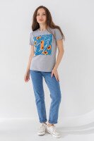 Футболка з принтом жіноча LAWA P-WB02369 XS Сірий shop (2000990725707)  Фото №0