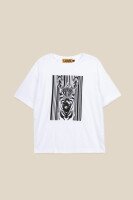 Футболка з принтом жіноча LAWA CTM P-WB02308 Zebra XS Білий shop (2000989893721)  Фото №3