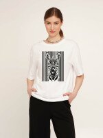 Футболка з принтом жіноча LAWA CTM P-WB02308 Zebra XS Білий shop (2000989893721)  Фото №1