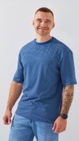 Футболка з візерунком чоловіча LAWA MBC02379 S Темно-синій з білим shop (2000999213038)
