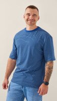 Футболка з візерунком чоловіча LAWA MBC02379 M Темно-синій з білим shop (2000999213052)