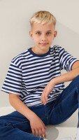 Футболка з візерунком для хлопчика LAWA BBC02332 140 см Біло-синій shop (2000999190681)  Фото №1