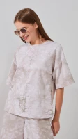 Футболка з візерунком жіноча LAWA K-WBC02312 XS Бежевий shop (2000999234897)  Фото №1