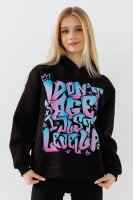 Худі з принтом для дівчинки LAWA P-GB02303 128 см Чорний shop (2000990878540)