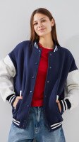 Кофта-бомбер однотонна жіноча LAWA P-WT02310 S Темно-синій shop (2000999385322)  Фото №1