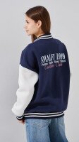 Кофта-бомбер однотонна жіноча LAWA P-WT02310 S Темно-синій shop (2000999385322)  Фото №3