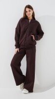 Кофта-бомбер однотонна жіноча LAWA WBC02425 L Шоколадний shop (2000999424588)  Фото №0