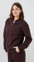 Кофта-бомбер однотонна жіноча LAWA WBC02425 L Шоколадний shop (2000999424588)  Фото №1