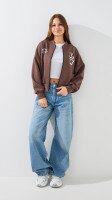 Кофта-бомбер з принтом жіноча LAWA P-WB02410 S Шоколадний shop (2000999540677)  Фото №0