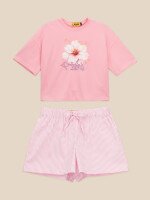 Костюм футболка+шорти для дівчиники LAWA P-GB02358 146 см Рожевий shop (2000999668982)