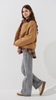 Куртка однотонна жіноча LAWA WBC02493 S Бежевий shop (2000999466878)  Фото №2