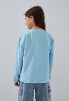 Лонгслів однотонний для дівчинки LAWA GBC02303 122 см Блакитний shop (2000991043435)  Фото №2