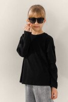 Лонгслів однотонний для дівчинки LAWA GBC02303 164 см Чорний shop (2888000011695)