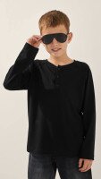Лонгслів однотонний для хлопчика LAWA BBC02303 122 см Чорний shop (2000999187322)