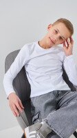 Лонгслів однотонний для хлопчика LAWA BBC02316 140 см Білий shop (2000991057210)  Фото №1