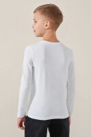 Лонгслів однотонний для хлопчика LAWA BBC02316 158 см Білий shop (2000991057241)  Фото №2