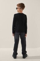 Лонгслів однотонний для хлопчика LAWA BBC02316 164 см Чорний shop (2888000018632)  Фото №2